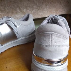 Size 9 sneakers. Light Silver w sparkle. Unique